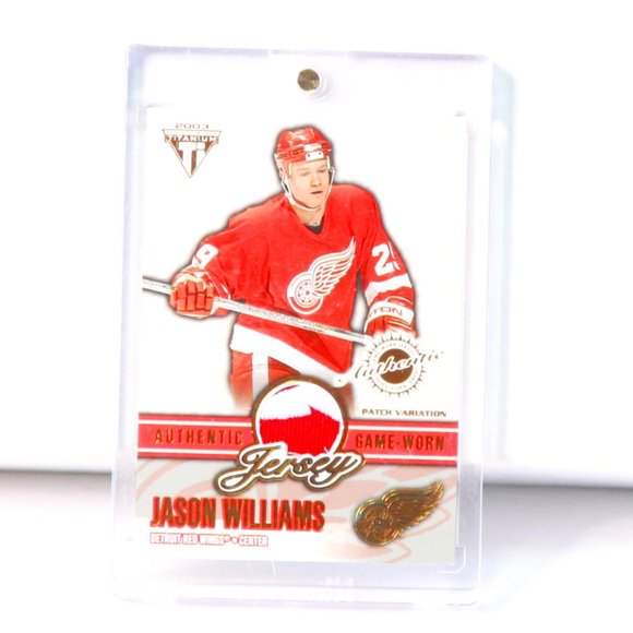 Jason Williams Titanium Authentic Game-Worn Jersey **PATCH** Hockey Card 119/255 - Picture 1 of 2